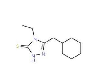 5-(Cyclohexylmethyl)-4-ethyl-4H-1,2,4-triazole-3-thiol - chemical structure image