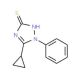 5-Cyclopropyl-1-phenyl-1H-[1,2,4]triazole-3-thiol - chemical structure image