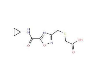 [({5-[(Cyclopropylamino)carbonyl]-1,2,4-oxadiazol-3-yl}methyl)thio]acetic acid - chemical structure image