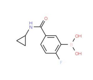 5-(Cyclopropylcarbamoyl)-2-fluorophenylboronic acid (CAS 874289-54-0) - chemical structure image