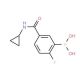 5-(Cyclopropylcarbamoyl)-2-fluorophenylboronic acid (CAS 874289-54-0) - chemical structure image