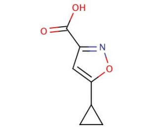5-Cyclopropylisoxazole-3-carboxylic acid (CAS 110256-15-0) - chemical structure image