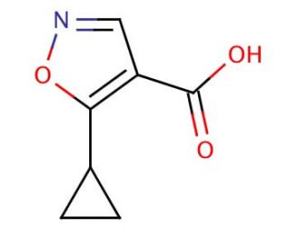 5-Cyclopropylisoxazole-4-carboxylic acid (CAS 124845-04-1) - chemical structure image