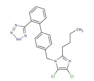 5-Deshydroxymethyl-5-chloro Losartan (Losartan Impurity K) - chemical structure image