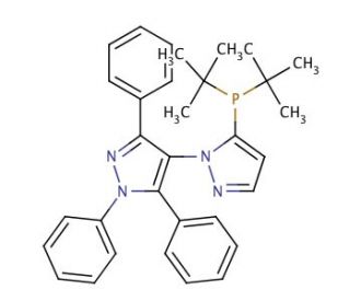 5-(Di-tert-butylphosphino)-1&prime;, 3&prime;, 5&prime;-triphenyl-1&prime;H-[1,4&prime;]bipyrazole (CAS 894086-00-1) - chemical structure image