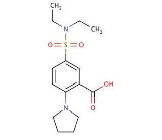 5-Diethylsulfamoyl-2-pyrrolidin-1-yl-benzoic acid - chemical structure image