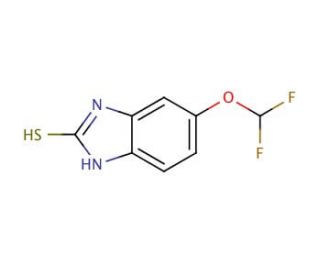 5-(Difluoromethoxy)-2-mercapto-1H-benzimidazole (CAS 97963-62-7) - chemical structure image