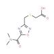 [({5-[(Dimethylamino)carbonyl]-1,2,4-oxadiazol-3-yl}methyl)thio]acetic acid - chemical structure image