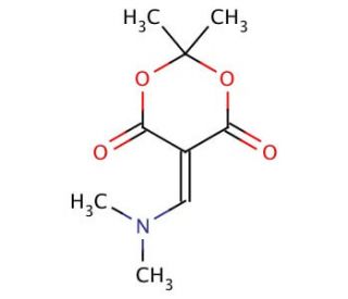 5-(Dimethylaminomethylene)-2,2-dimethyl-1,3-dioxane-4,6-dione (CAS 75039-60-0) - chemical structure image