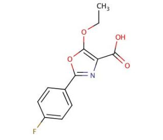 5-ethoxy-2-(4-fluorophenyl)-1,3-oxazole-4-carboxylic acid - chemical structure image