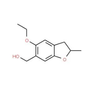 (5-ethoxy-2-methyl-2,3-dihydro-1-benzofuran-6-yl)methanol - chemical structure image
