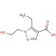 5-ethyl-1-(2-hydroxyethyl)-1H-pyrazole-4-carboxylic acid - chemical structure image