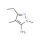 5-Ethyl-2,4-dimethyl-2H-pyrazol-3-ylamine (CAS 21018-62-2) - chemical structure image