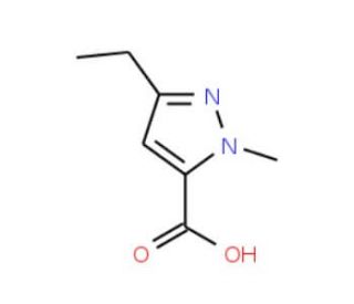 5-Ethyl-2-methyl-2H-pyrazole-3-carboxylic acid (CAS 26308-42-9) - chemical structure image