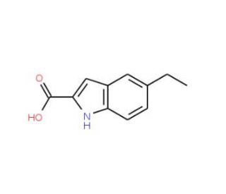 5-Ethylindole-2-carboxylic acid (CAS 37033-93-5) - chemical structure image