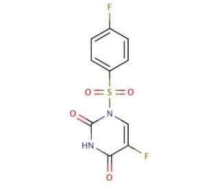5-fluoro-1-[(4-fluorophenyl)sulfonyl]pyrimidine-2,4(1H,3H)-dione - chemical structure image