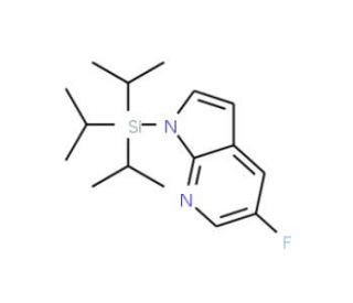 5-Fluoro-1-triisopropylsilanyl-1H-pyrrolo-[2,3-b]pyridine (CAS 868387-37-5) - chemical structure image