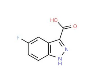5-Fluoro-1H-indazole-3-carboxylic acid (CAS 1077-96-9) - chemical structure image