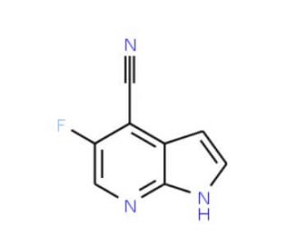 5-Fluoro-1H-pyrrolo[2,3-b]pyridine-4-carbonitrile (CAS 1015610-15-7) - chemical structure image