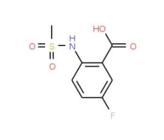 5-fluoro-2-[(methylsulfonyl)amino]benzoic acid (CAS 1016788-23-0) - chemical structure image