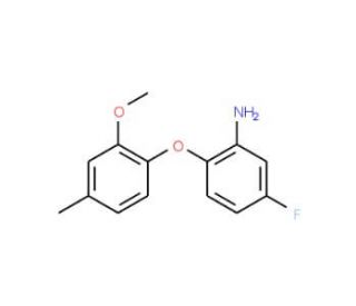 5-Fluoro-2-(2-methoxy-4-methylphenoxy)aniline - chemical structure image