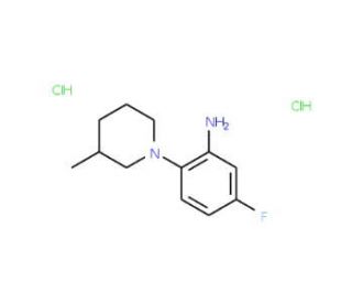 5-Fluoro-2-(3-methyl-piperidin-1-yl)-phenylaminedihydrochloride - chemical structure image