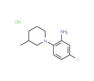 5-Fluoro-2-(3-methylpiperidin-1-yl)anilinehydrochloride - chemical structure image
