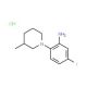 5-Fluoro-2-(3-methylpiperidin-1-yl)anilinehydrochloride - chemical structure image