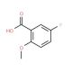5-fluoro-2-methoxybenzoic acid (CAS 394-04-7) - chemical structure image