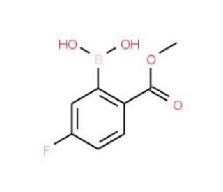 5-Fluoro-2-methoxycarboxyphenylboronic acid (CAS 850568-05-7) - chemical structure image