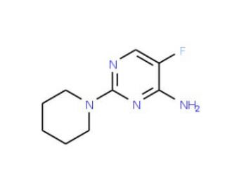 5-Fluoro-2-piperidin-1-yl-pyrimidin-4-ylamine - chemical structure image