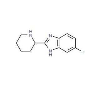 5-Fluoro-2-piperidin-2-yl-1H-benzoimidazole (CAS 885275-05-8) - chemical structure image