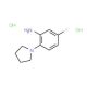 5-Fluoro-2-pyrrolidin-1-yl-phenylaminedihydrochloride - chemical structure image