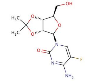 5-Fluoro-2&prime;,3&prime;-O-isopropylidenecytidine (CAS 61787-04-0) - chemical structure image