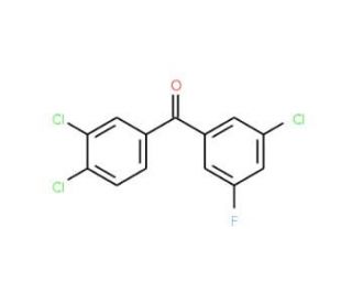 5-Fluoro-3,3&prime;,4&prime;-trichlorobenzophenone (CAS 844885-33-2) - chemical structure image