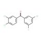 5-Fluoro-3,3′,4′-trichlorobenzophenone (CAS 844885-33-2) - chemical structure image