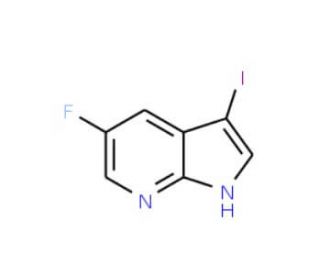5-Fluoro-3-iodo-1H-pyrrolo[2,3-b]pyridine (CAS 900514-10-5) - chemical structure image