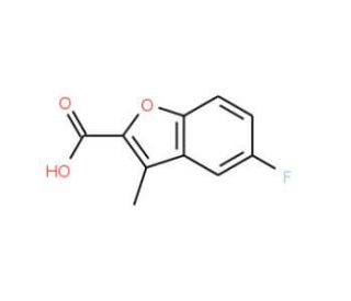 5-Fluoro-3-methyl-benzofuran-2-carboxylic acid (CAS 81718-76-5) - chemical structure image