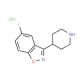 5-Fluoro-3-piperidin-4-yl-1,2-benzisoxazole hydrochloride (CAS 84163-16-6) - chemical structure image