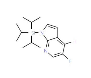 5-Fluoro-4-iodo-1-(triisopropylsilyl)-1H-pyrrolo[2,3-b]pyridine (CAS 1020056-67-0) - chemical structure image