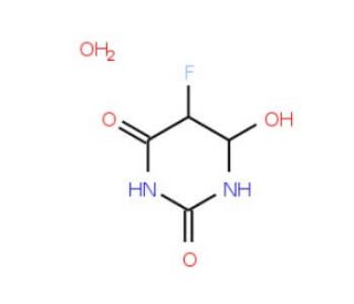 5-Fluoro-6-hydroxyhydrouracil monohydrate - chemical structure image