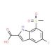 5-Fluoro-7-(methylsulphonyl)-1H-indole-2-carboxylic acid (CAS 849035-87-6) - chemical structure image