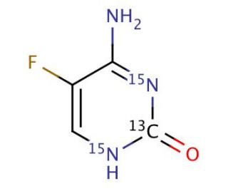 5-Fluoro Cytosine-13C,15N2 (CAS 1216616-31-7) - chemical structure image