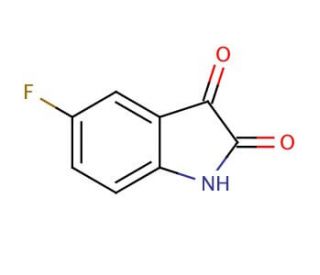 5-Fluoro isatin (CAS 443-69-6) - chemical structure image