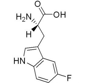 5-Fluoro-L-tryptophan monohydrate (CAS 16626-02-1) - chemical structure image