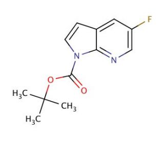 5-Fluoro-pyrrolo[2,3-b]pyridine-1-carboxylic acidtert-butyl ester (CAS 928653-77-4) - chemical structure image