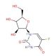 5-Fluorouridine-13C,15N2 (CAS 316-46-1 (unlabeled)) - chemical structure image