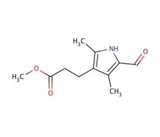 5-Formyl-2,4-dimethylpyrrole-3-propionic Acid, Methyl Ester (CAS 18818-25-2) - chemical structure image