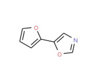 5-Fur-2-yl-1,3-oxazole (CAS 70380-67-5) - chemical structure image