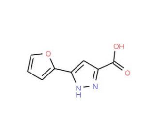 5-Fur-2-yl-1H-pyrazole-3-carboxylic acid (CAS 116153-81-2) - chemical structure image